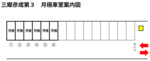 三郷彦成第3の駐車配置図