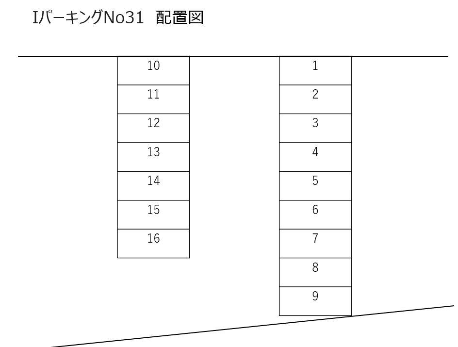 I・パーキングNo.３１の駐車配置図