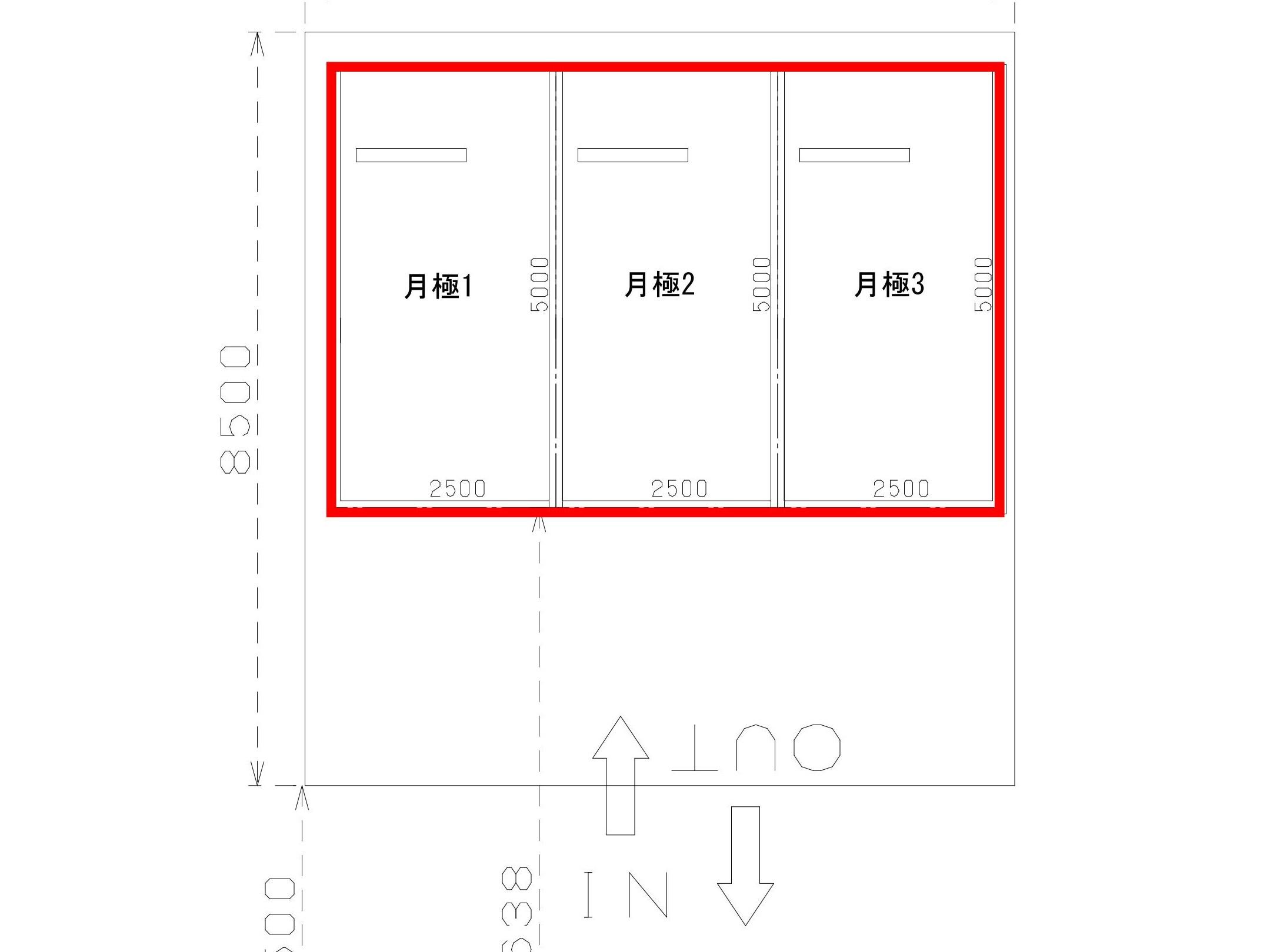 エコロパーク長田五番町月極駐車場の駐車配置図