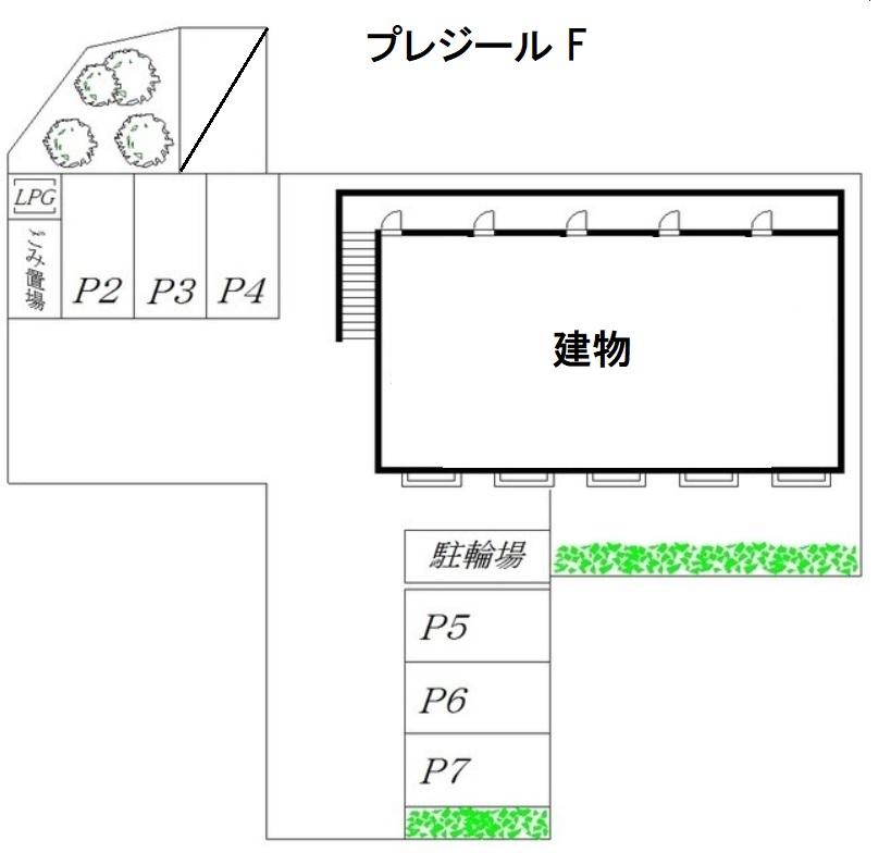 プレジール Fの駐車配置図