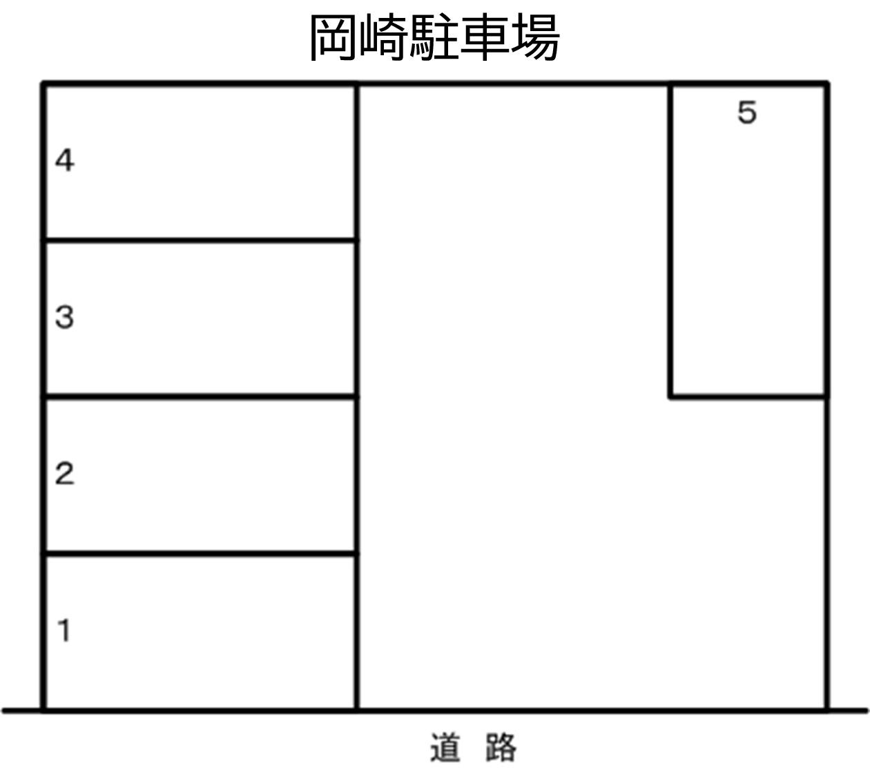 岡崎駐車場の駐車配置図
