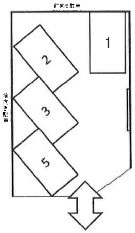 畑中第２駐車場の駐車配置図