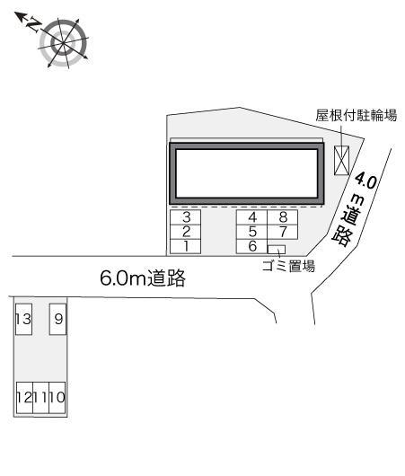 Ｃｏｚｙ山崎(29231)　敷地外駐車場の駐車配置図