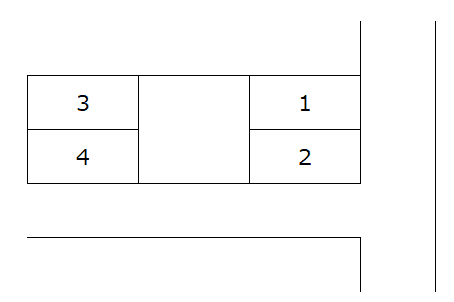 田熊3丁目パーキングの駐車配置図