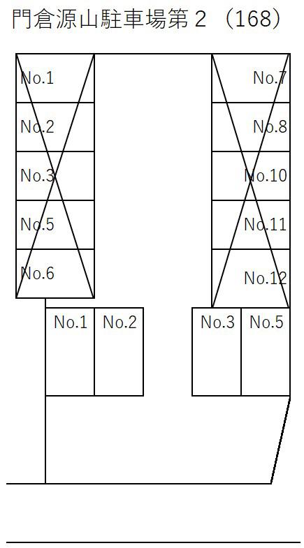 門倉源山駐車場第２（168）の駐車配置図