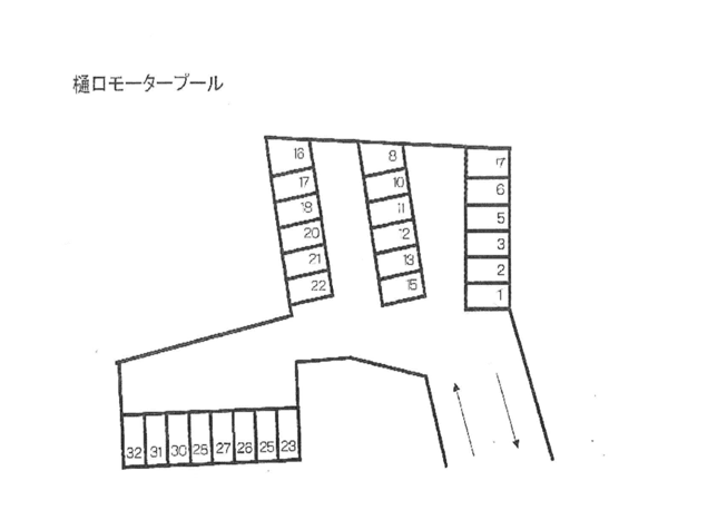 樋口モータープールの駐車配置図