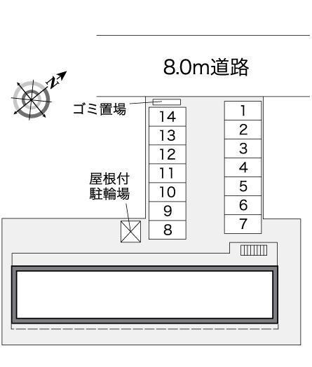 新琴似６条(37964)の駐車配置図