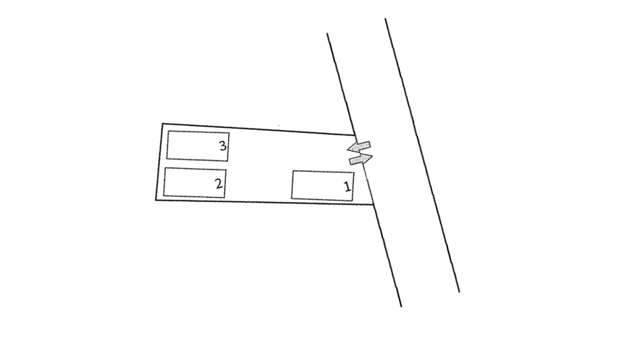 第１６堀徳ガレージの駐車配置図