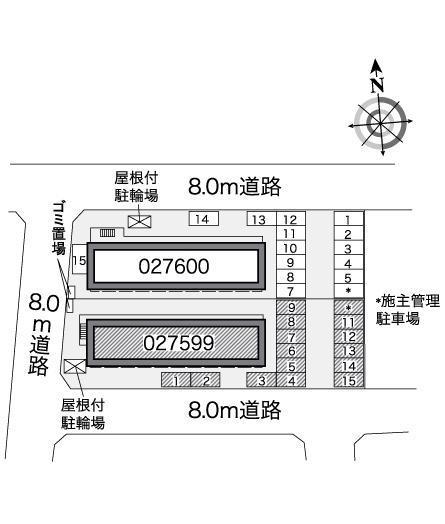新さっぽろⅡ(27599)の駐車配置図