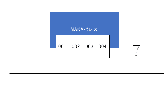 ＮＡＫＡパレスⅡ駐車場の駐車配置図