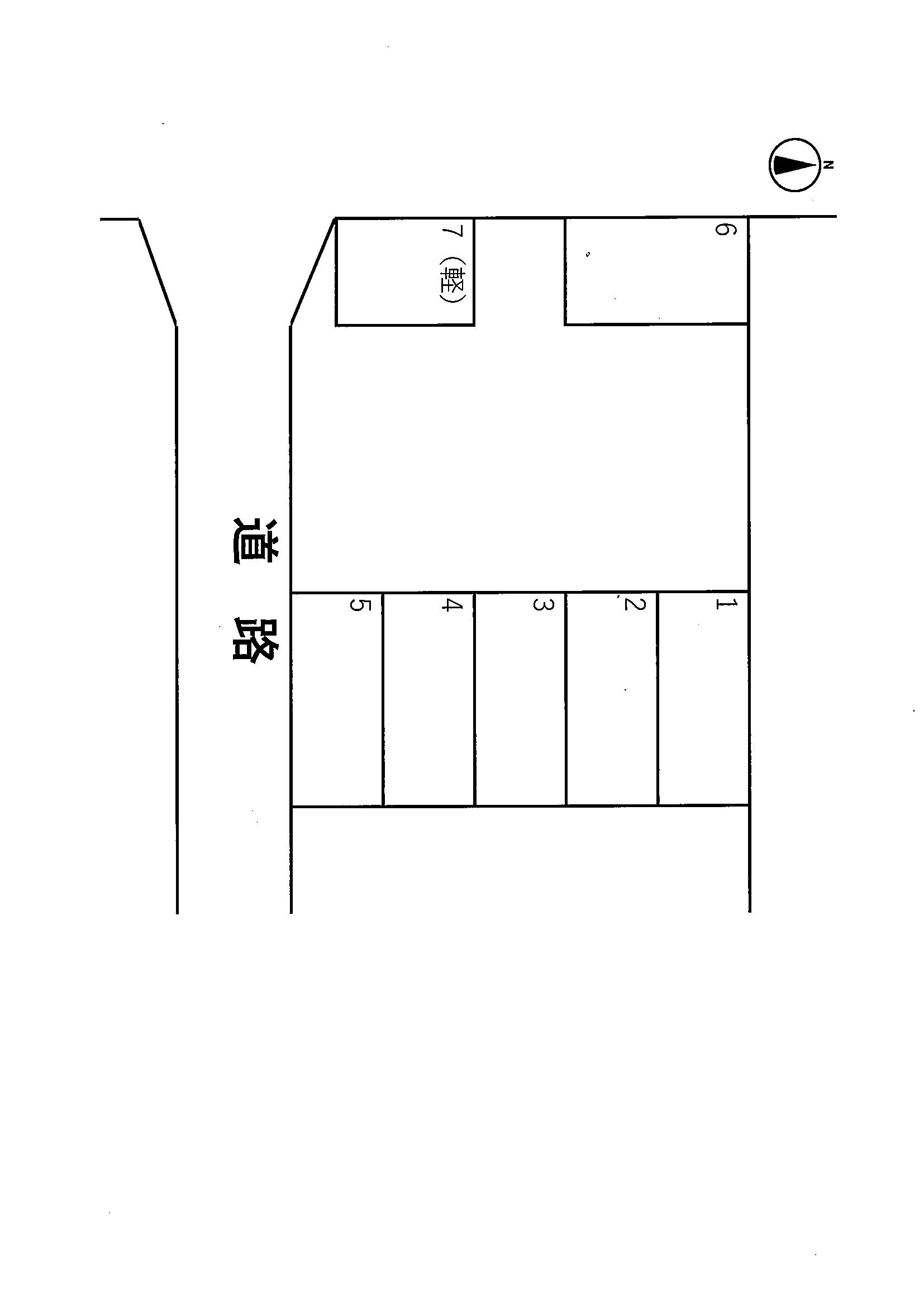 三田駐車場の駐車配置図
