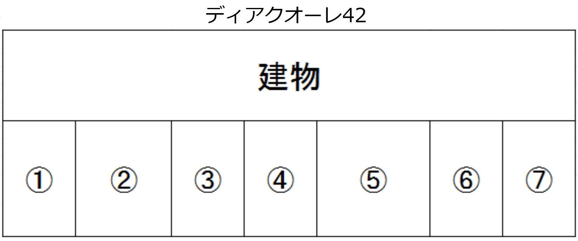 ディアクオーレ42の駐車配置図