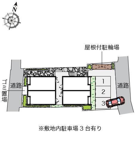 クレイノマイベイサイド８８４３(57651)の駐車配置図