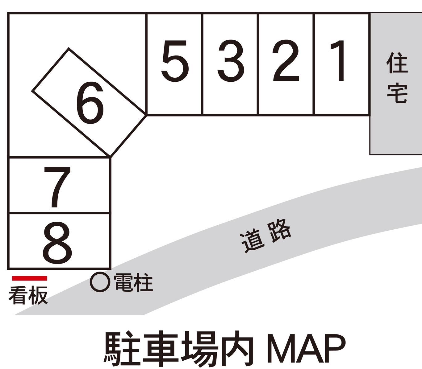 大学病院前駐車場Ⅳの駐車配置図