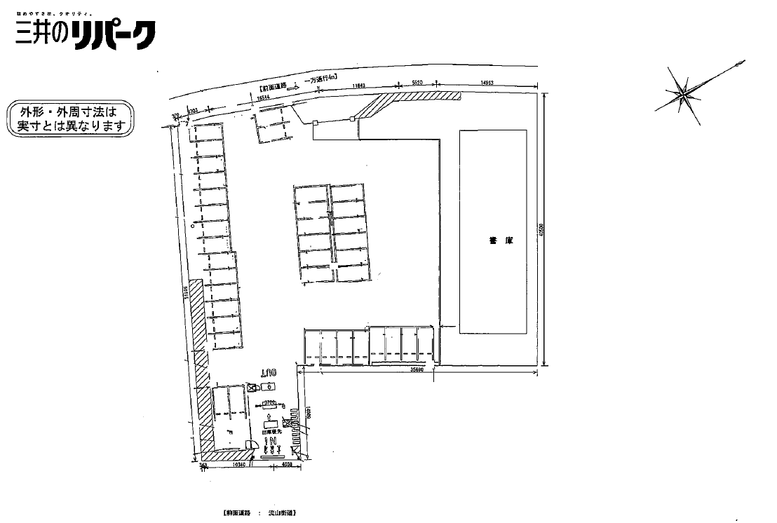 流山本町駐車場の駐車配置図