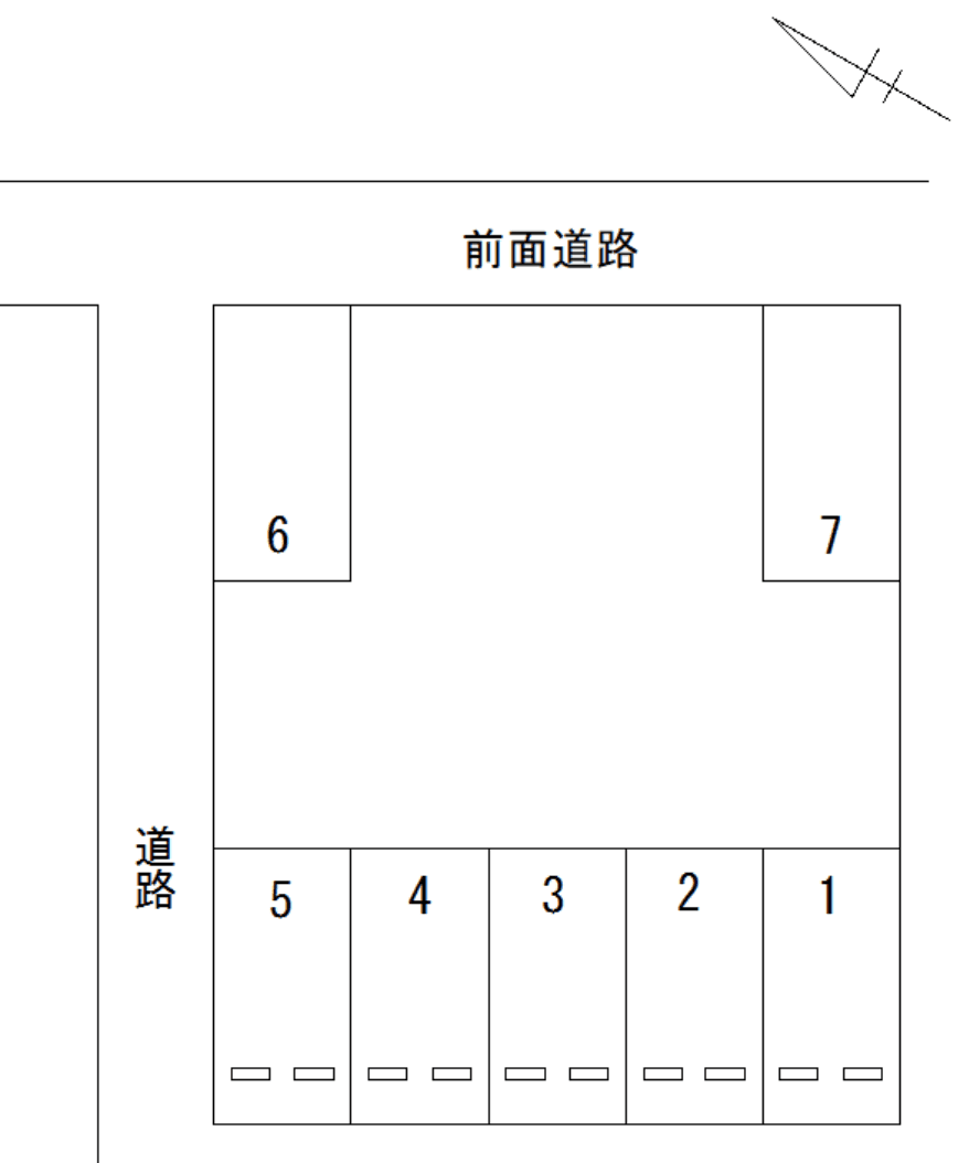 FK古木駐車場の駐車配置図