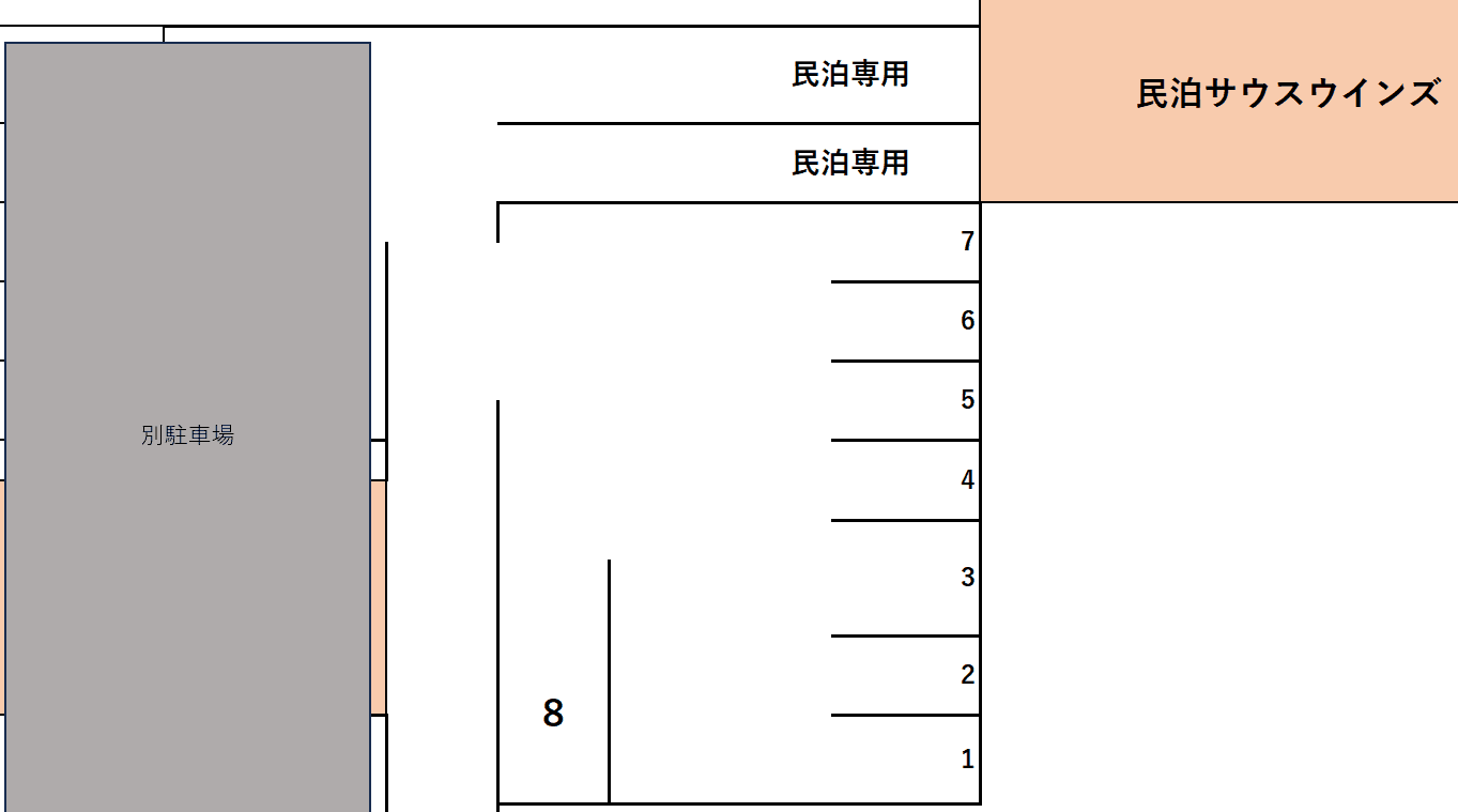 福徳駐車場の駐車配置図