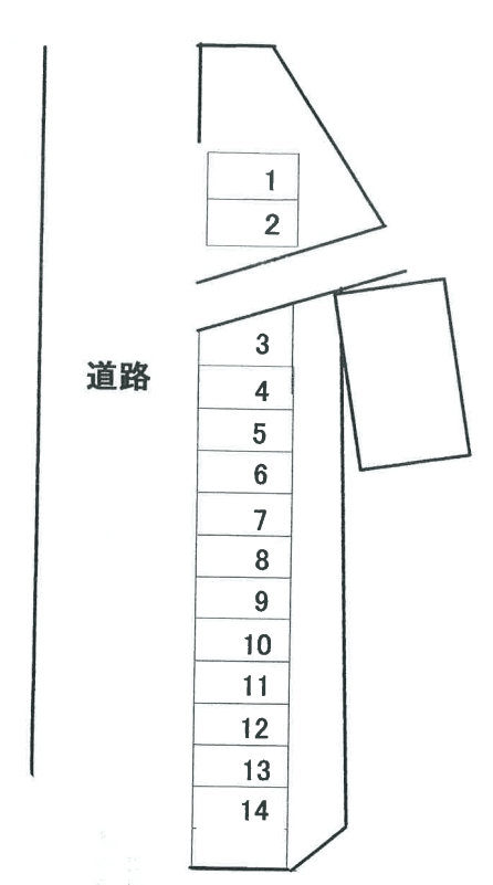 赤池パーキングの駐車配置図