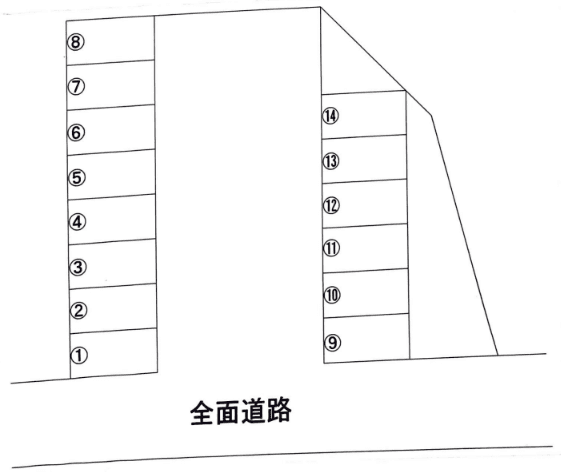 藤島第３駐車場の駐車配置図