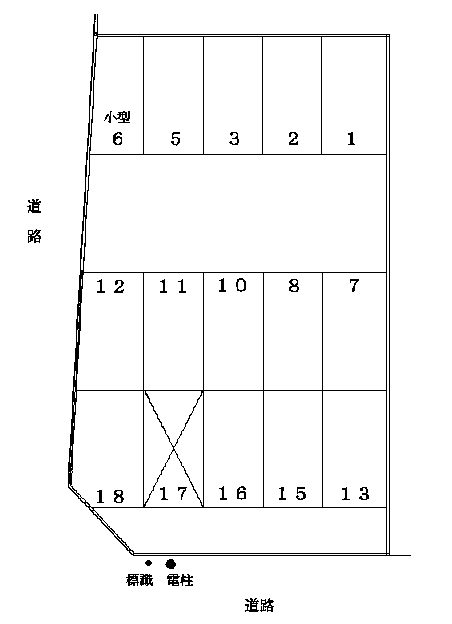 Ｈ・Gモータープールの駐車配置図