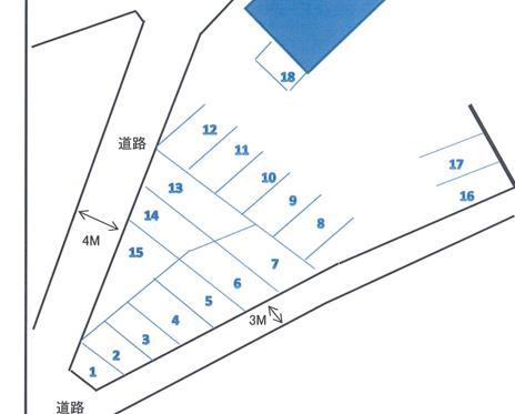 リバーサイド寿駐車場の駐車配置図