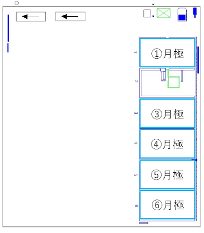尾頭橋第１の駐車配置図