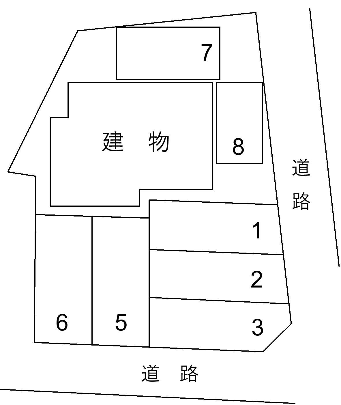 白石悦市第4駐車場の駐車配置図