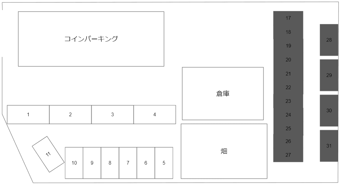 パークステージ川崎馬絹駐車場の駐車配置図