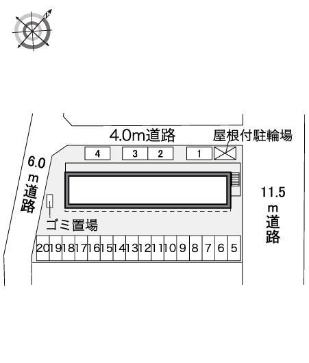 クオリア(40161)の駐車配置図