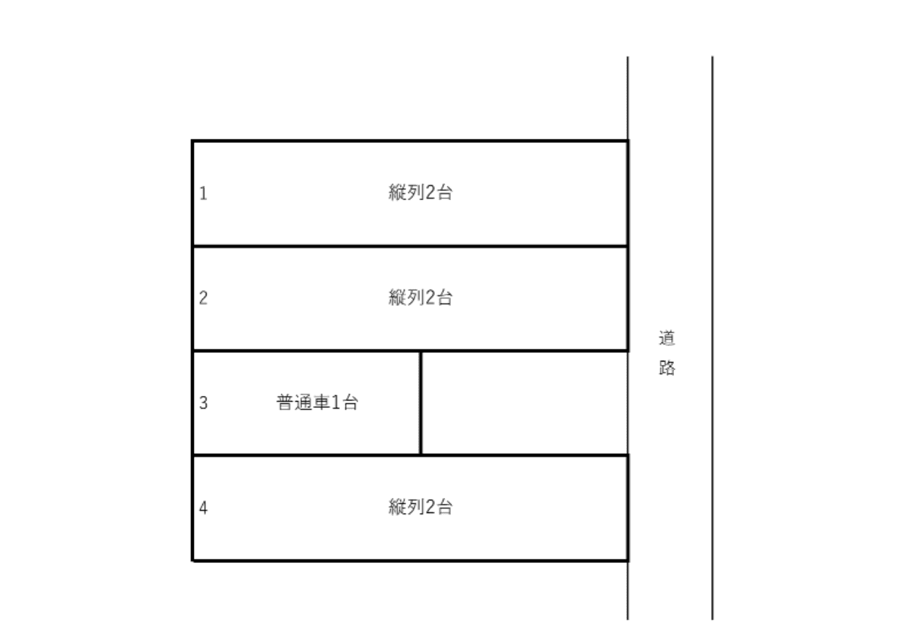 京塚本町駐車場の駐車配置図