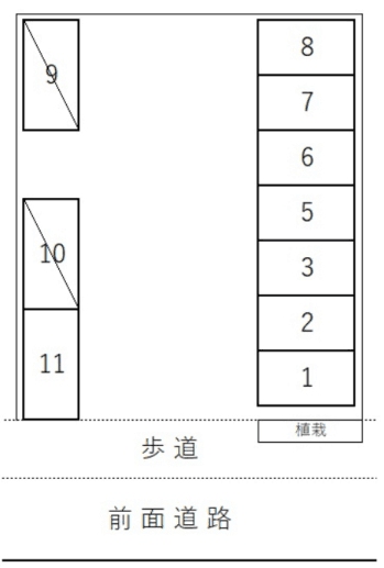 ＴＡＭＵＲＡパーキングの駐車配置図