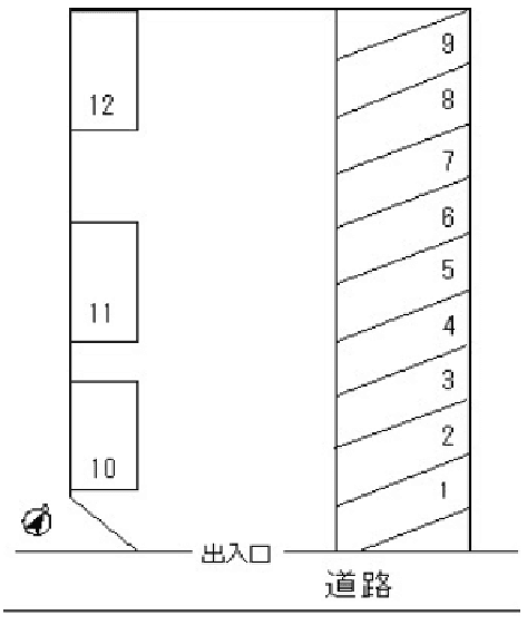 上田月極駐車場の駐車配置図