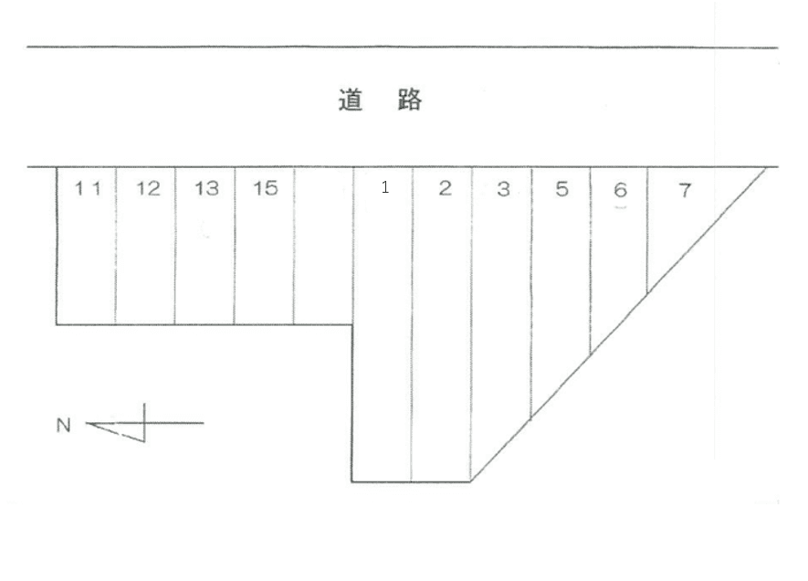 奥出駐車場の駐車配置図