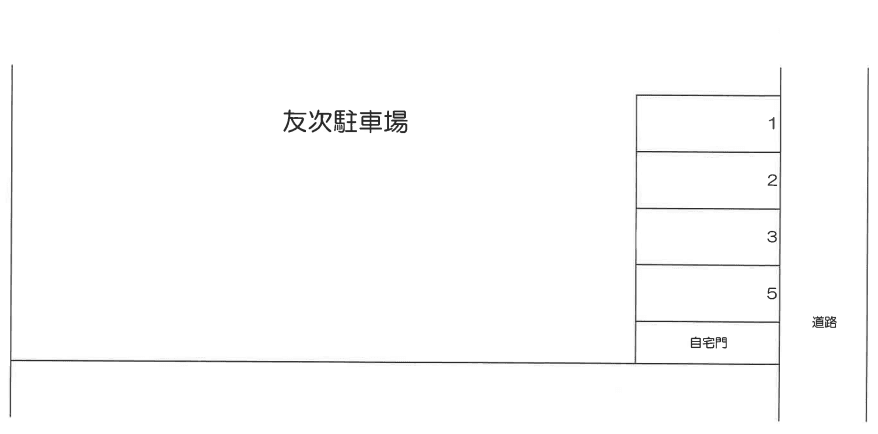友次駐車場の駐車配置図