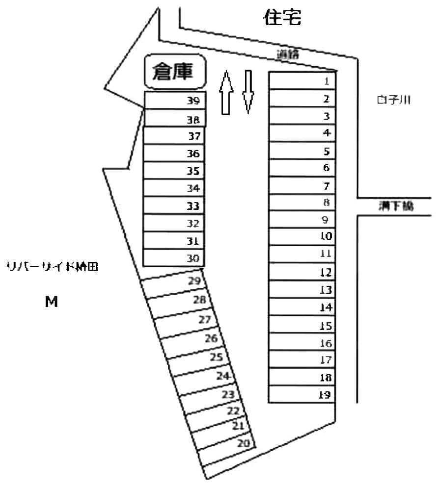 榎本パーキングの駐車配置図