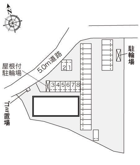 上中(23084)の駐車配置図