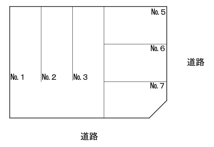 自由ケ丘月極駐車場の駐車配置図