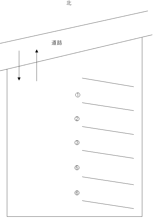 緑ケ丘月極駐車場の駐車配置図