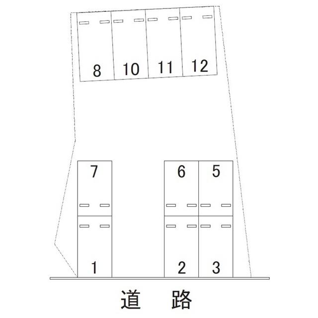 昌永町月極駐車場の駐車配置図