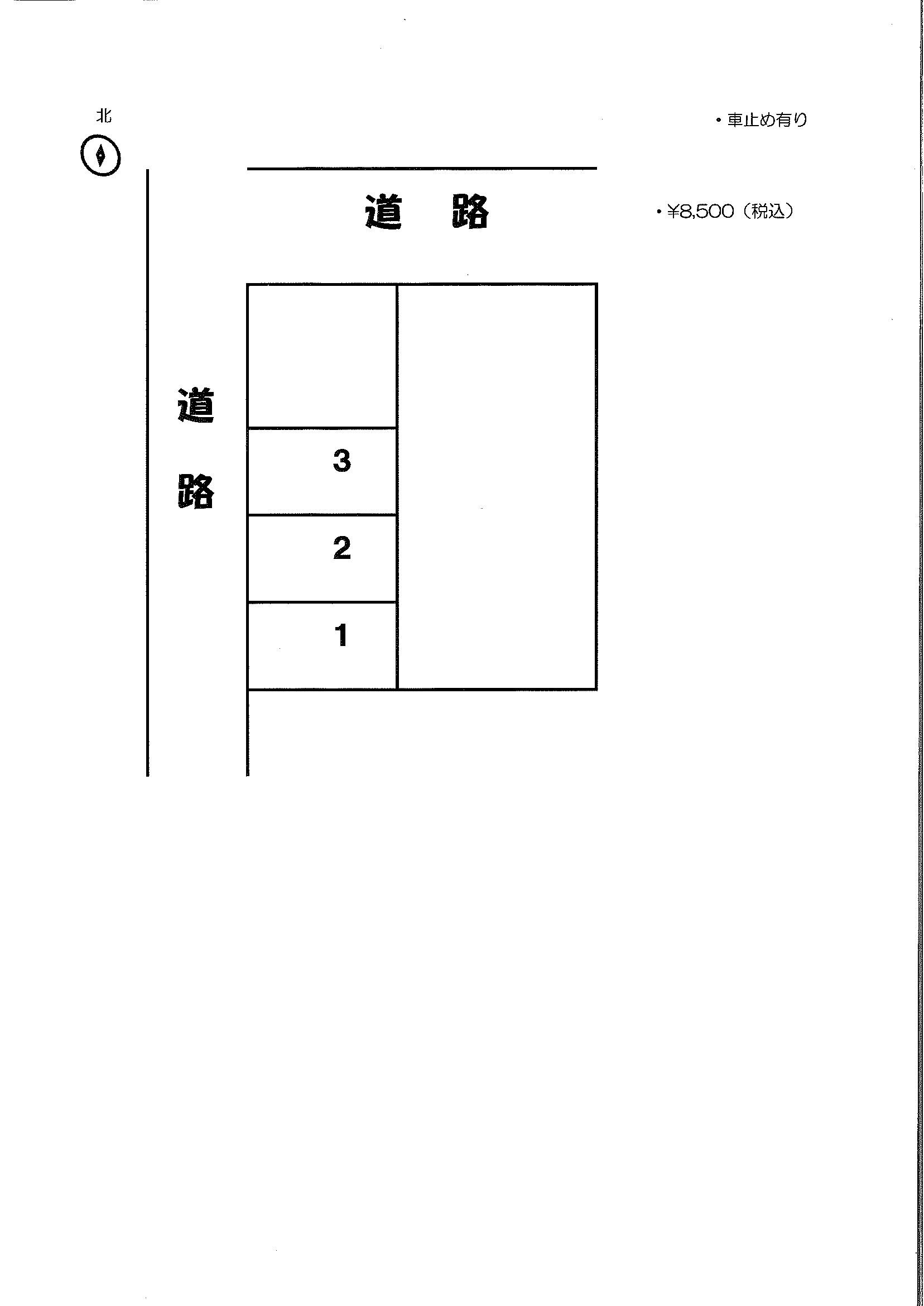 ナガノ駐車場の駐車配置図