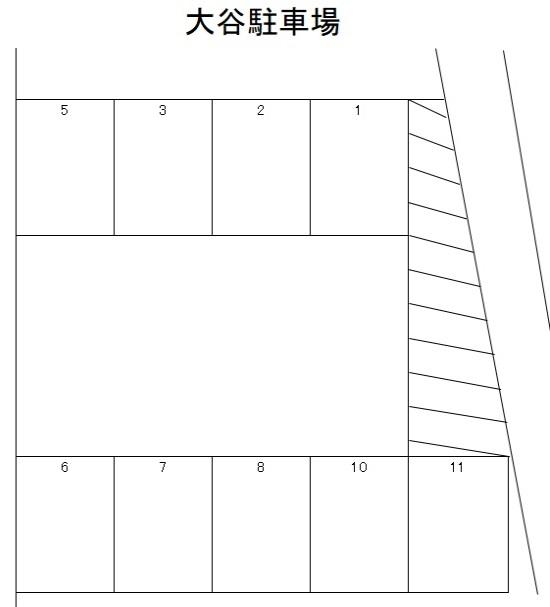 大谷駐車場の駐車配置図