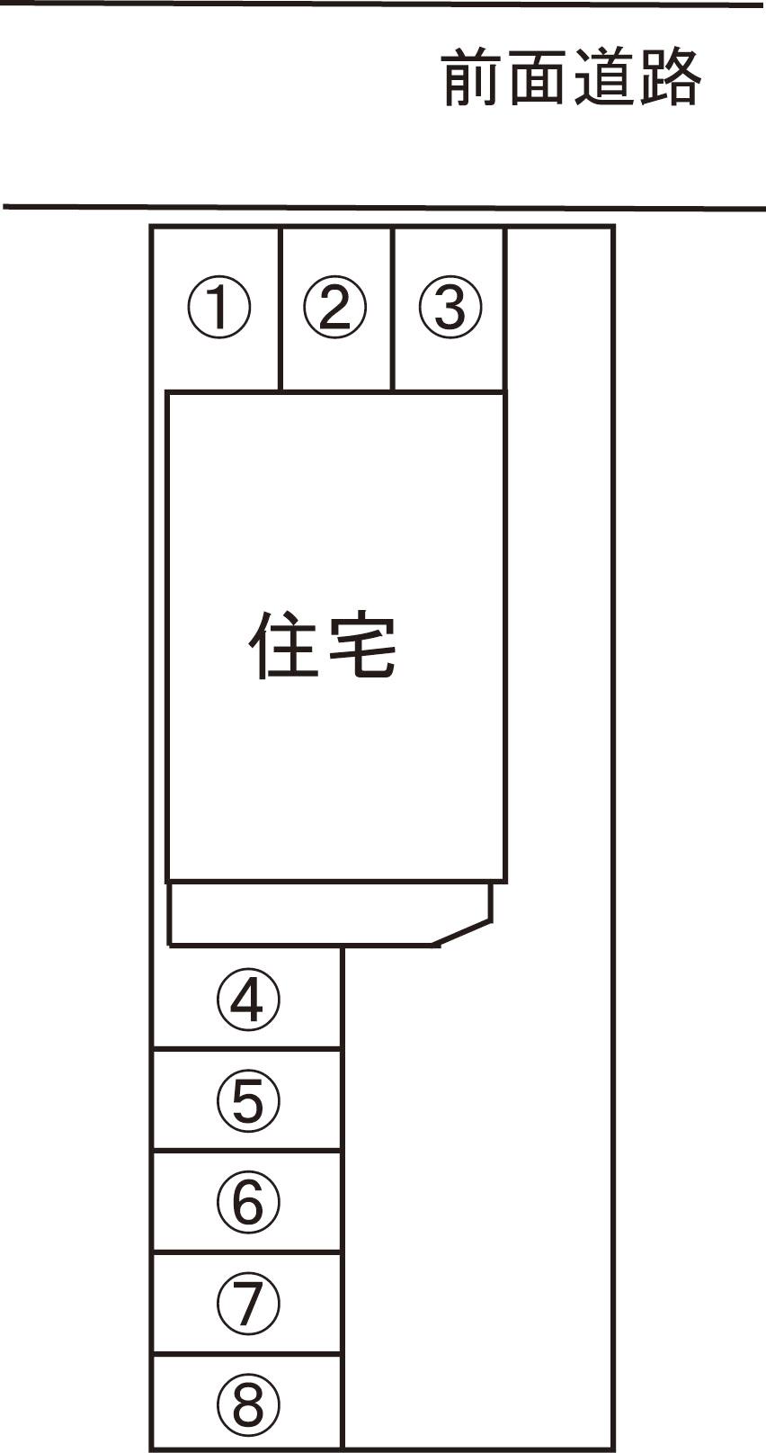 総曲輪4丁目パーキングの駐車配置図
