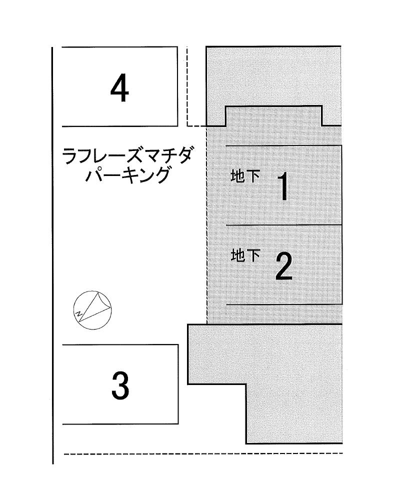 ラフレーズマチダパーキングの駐車配置図