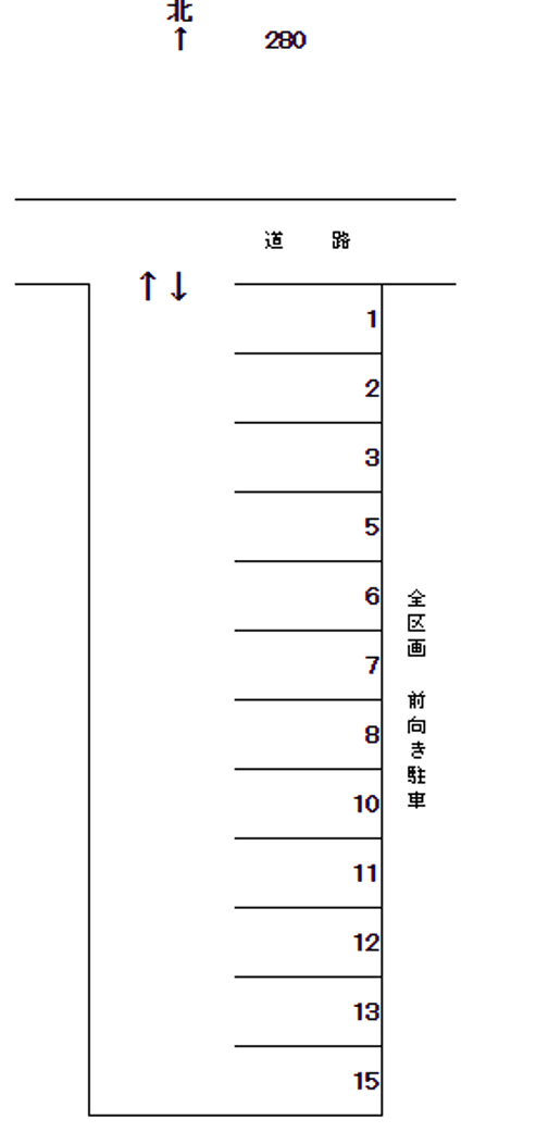岩倉－280の駐車配置図