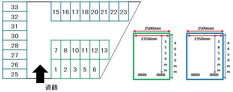 大友１丁目ＭＩパーキングの駐車配置図