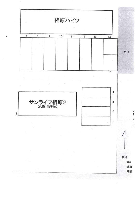 相原駐車場②の駐車配置図