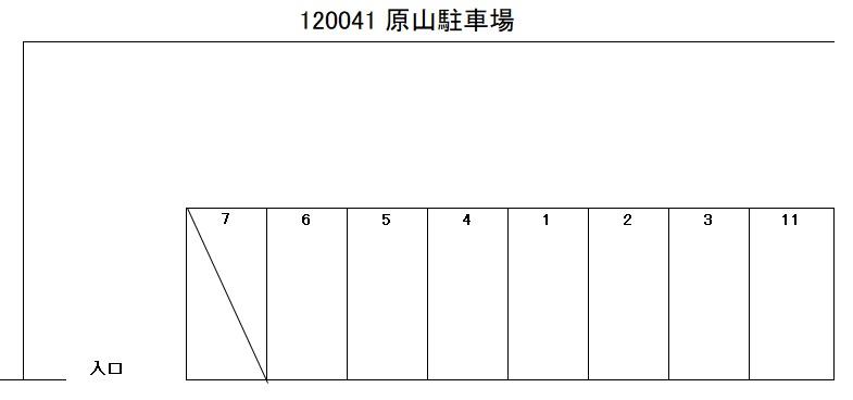 原山駐車場の駐車配置図