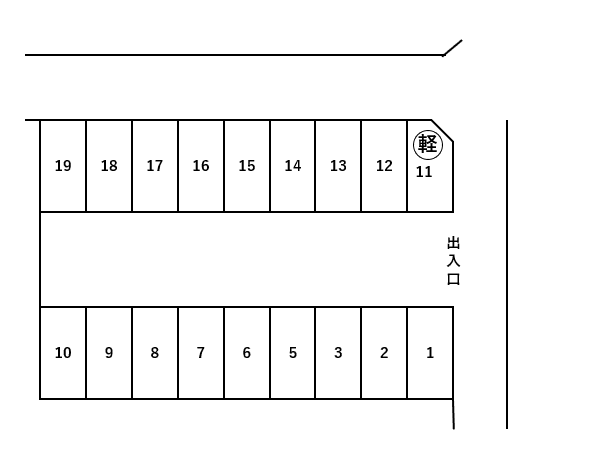 加100352駐車場の駐車配置図