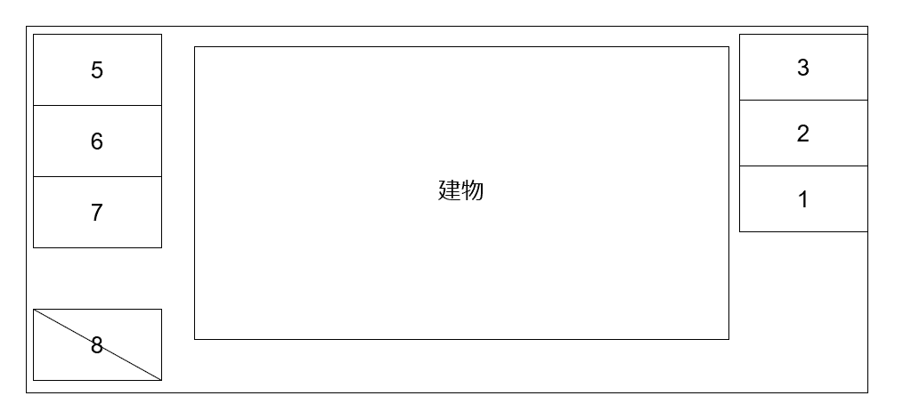 サンソアレ駒川中野の駐車配置図