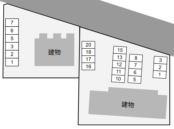 グリーンテラスＡの駐車配置図